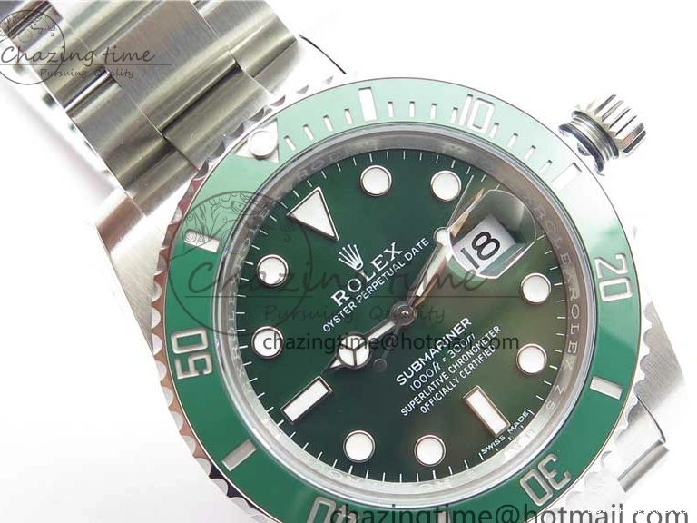 AAA Replica Watches Best Green LV Edition 2783 Bracelet and 1:1 Case Submariner 904L A2836 Ceramic TimelessDesign V Noob 116610 SS 0120